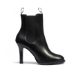 Bottine Cambre élastique à talon 9,5cm [femme cuir lisse noir]