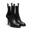 Bottine Cambre sans élastique à talon 9,5cm [femme cuir lisse noir]