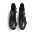 Bottine Cambre zippée à talon 9,5 cm [femme cuir lisse noir]