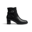 Bottine Jodhpur à talon [femme cuir veau lisse noir]