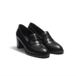 Mocassin à talon 5,5 cm [femme cuir lisse noir]