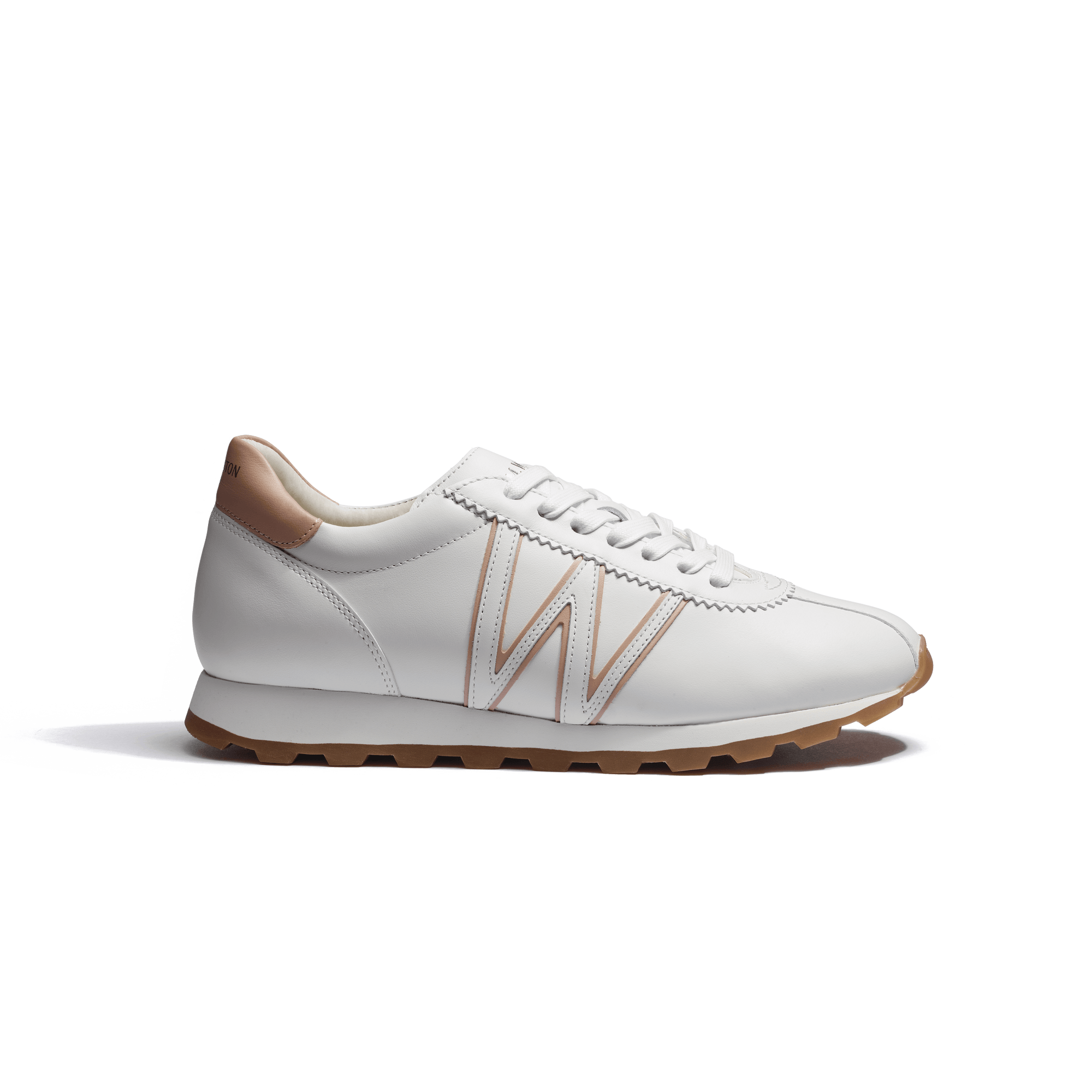On My Way Sneaker[Women white soft calfskin with pink details]