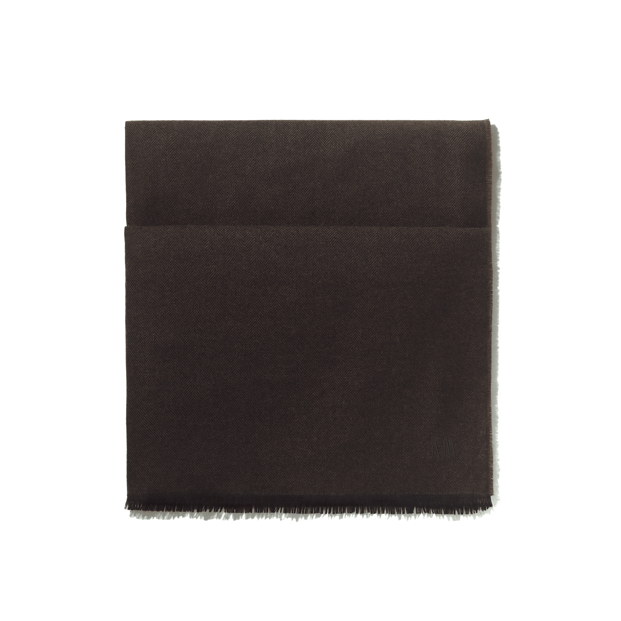 Herringbone Cashmere Scarf[Herringbone Dark Brown Cashmere]