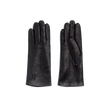 Gants Caractère courts femme [Cuir agneau noir & doublure soie]