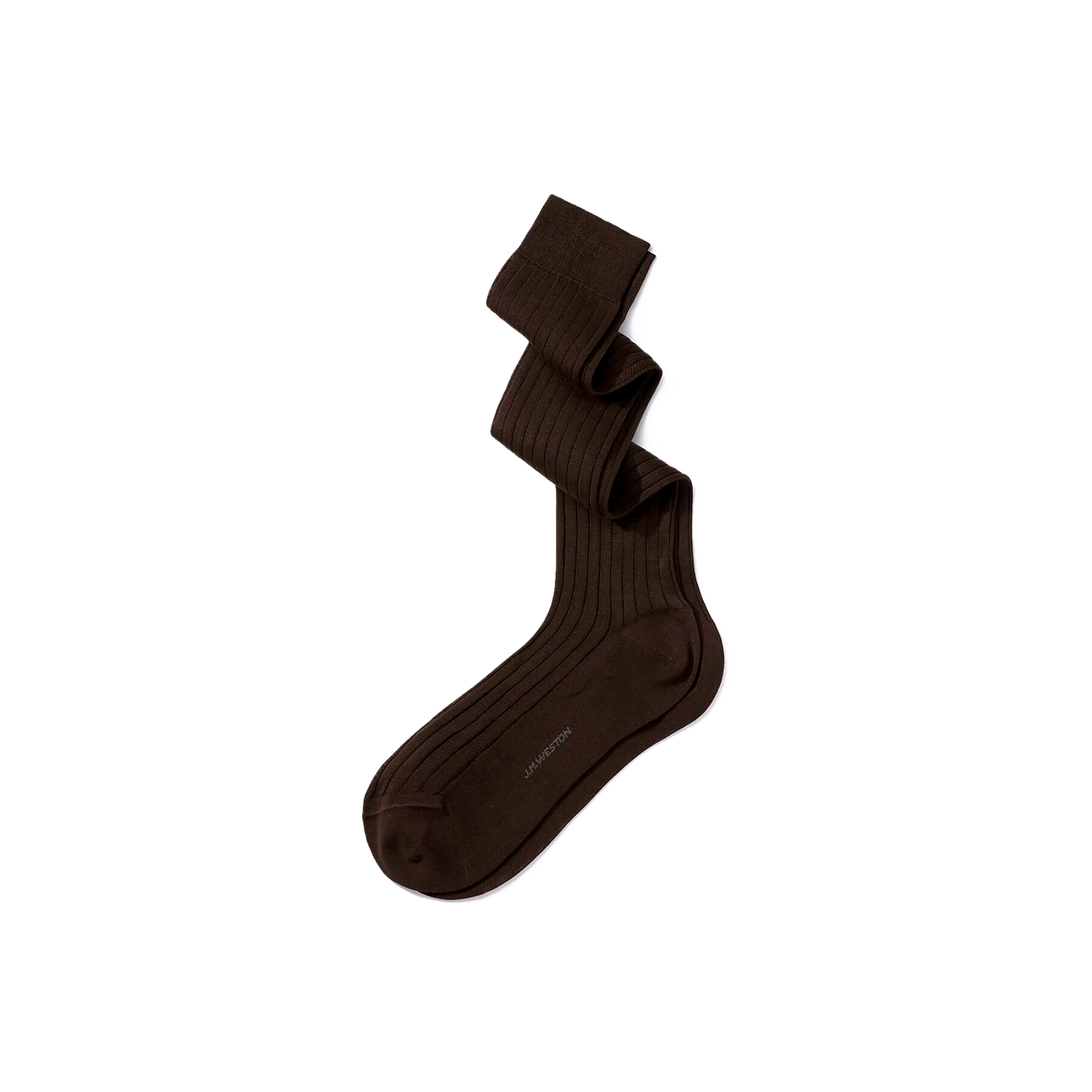 Scotland Lisle Thread Long Socks[Chocolat brown cotton]