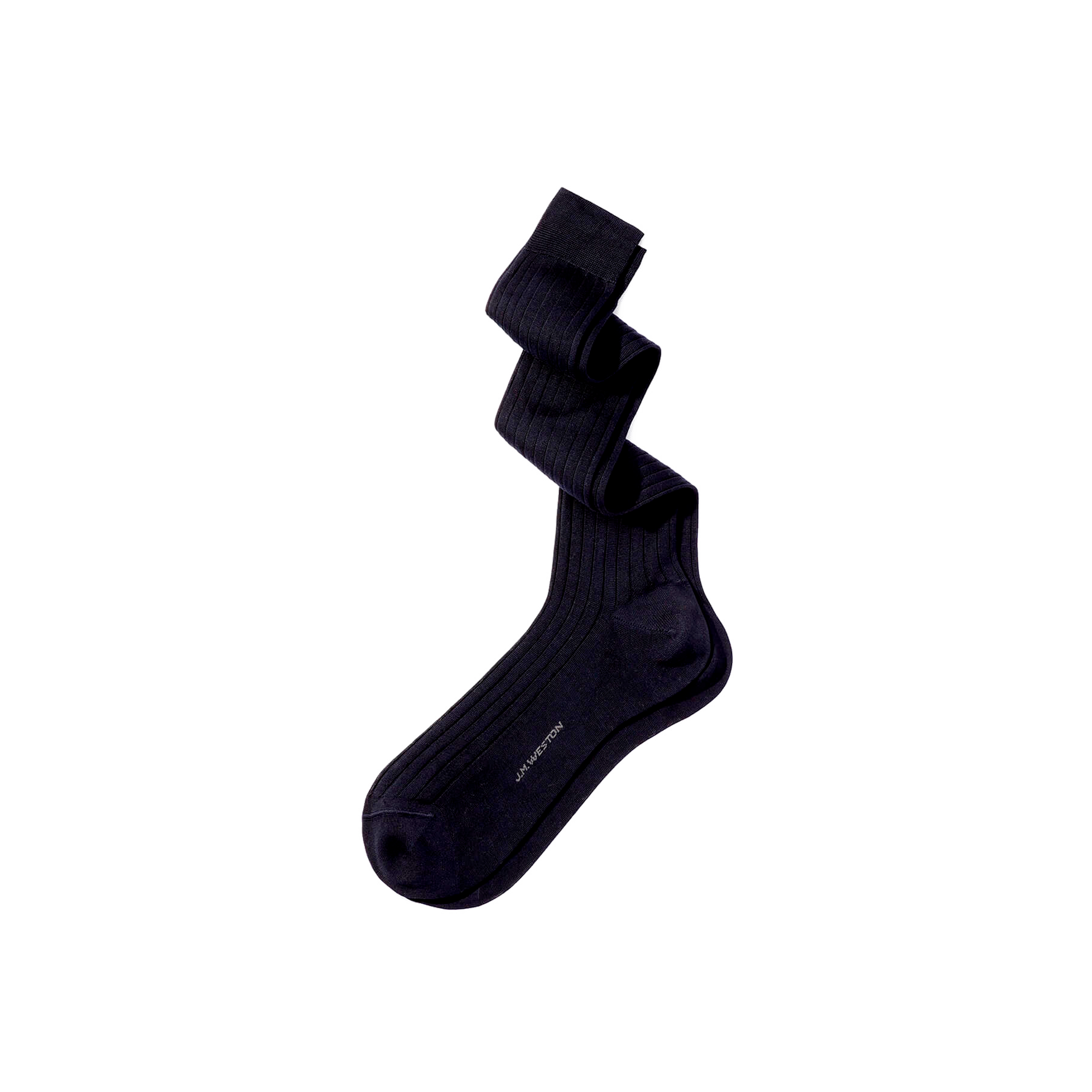 Chaussettes Fil d'Ecosse hautes [Coton bleu marine]