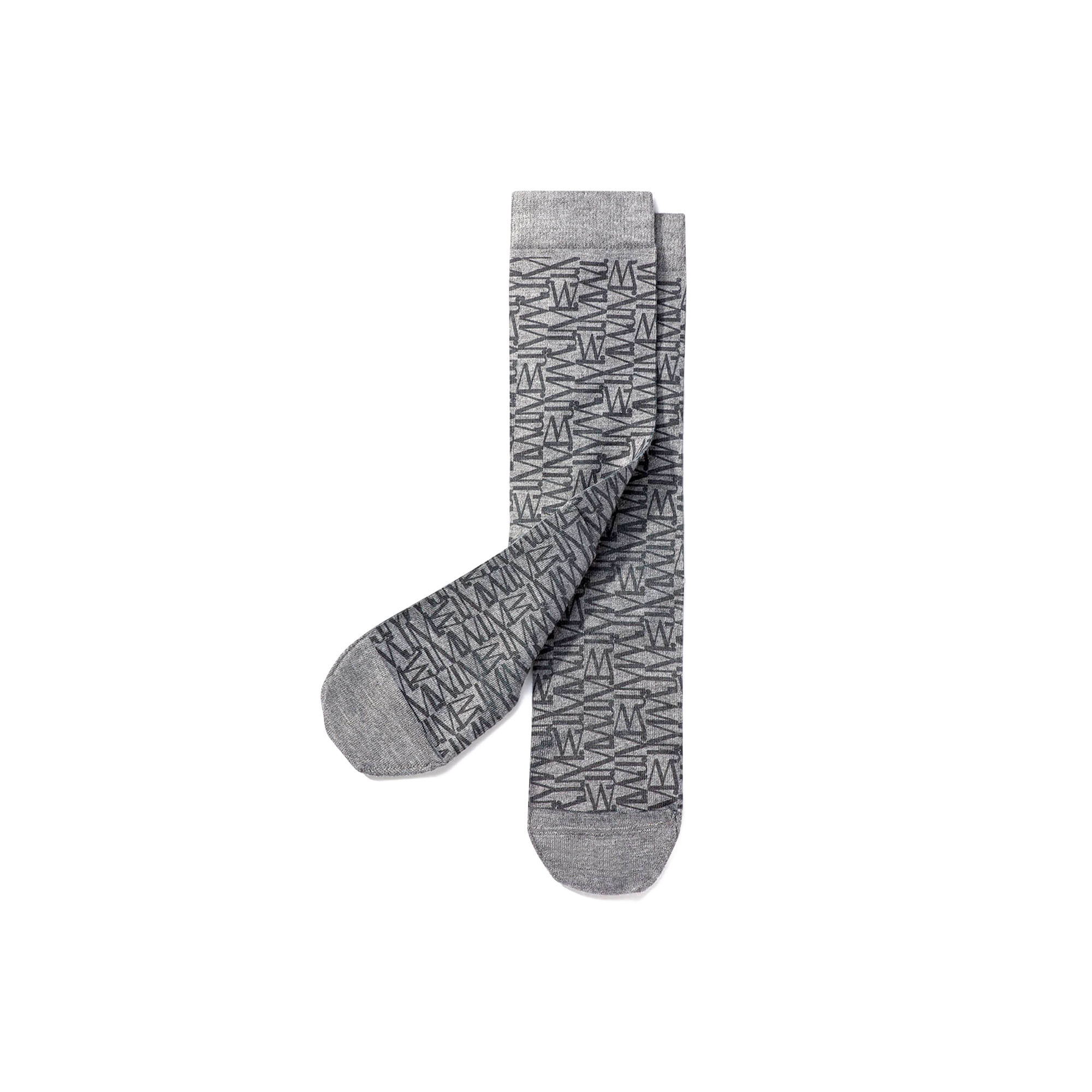 Monogram Short Socks[Anthracite grey polyester]