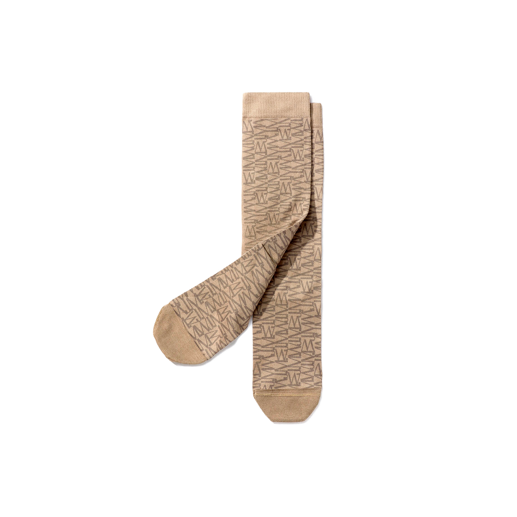 Monogram Short Socks[Beige polyester]