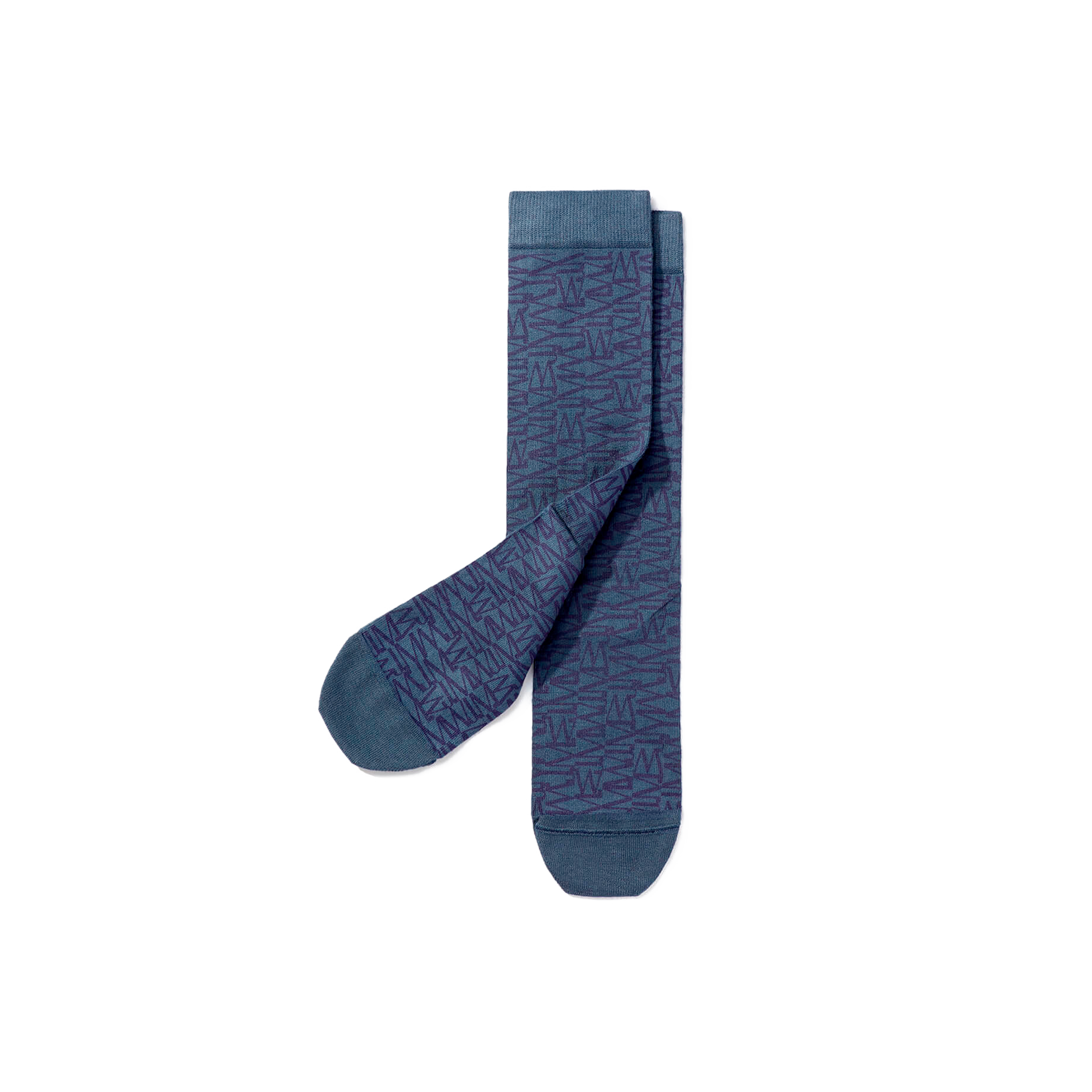 Monogram Short Socks[Blue jean polyester]