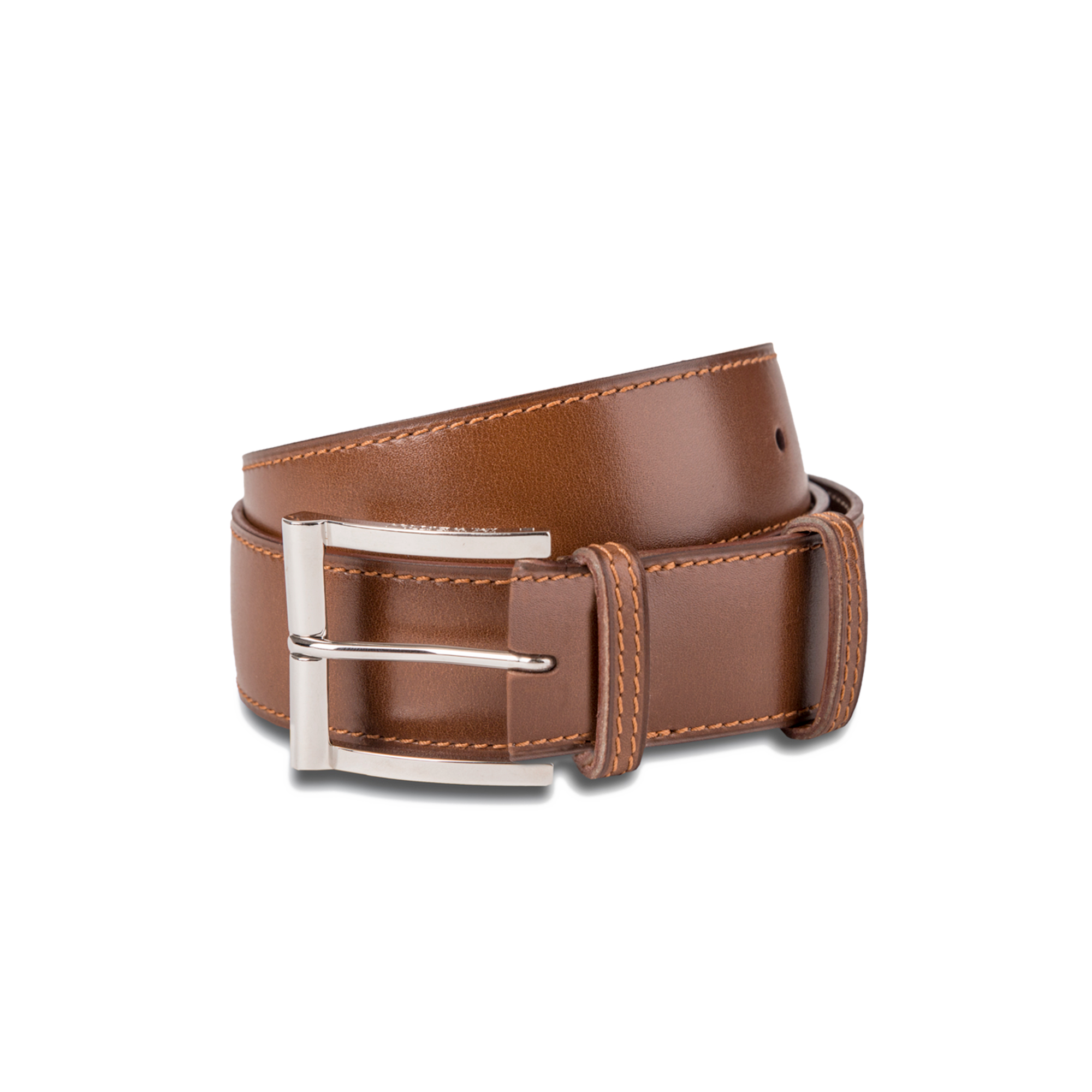 Ceinture Demi-Jonc [Cuir veau box marron bergeronnette]