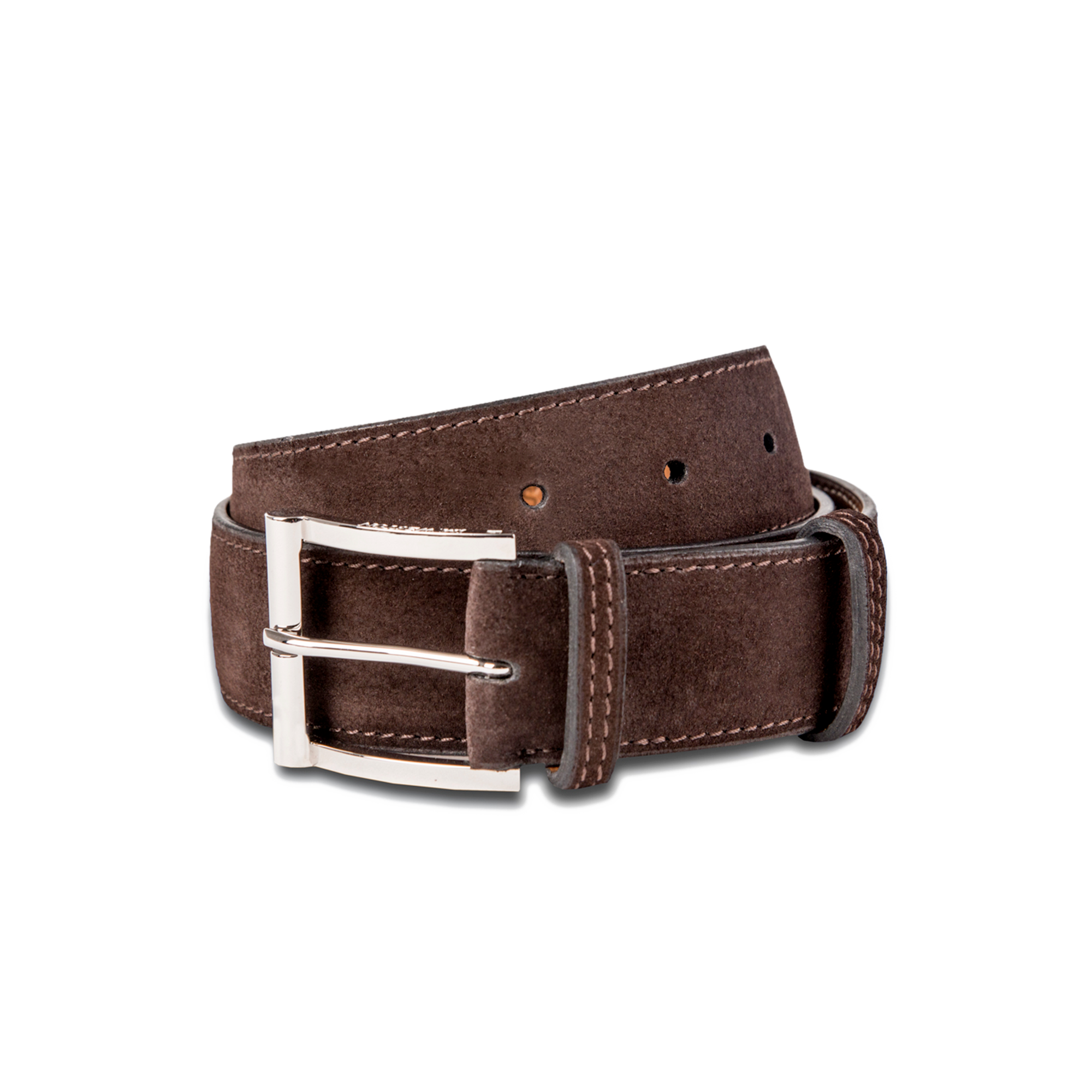 Demi-Jonc Belt[Brown suede calfskin]