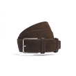 Ceinture Signature [Cuir veau velours marron foncé]