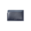 Porte-cartes Double You[Cuir veau lisse noir & cuir veau box bleu marine]