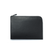 Pochette d'ordinateur Double You [Cuir veau lisse noir]