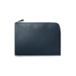 Pochette d'ordinateur Double You [Cuir veau lisse marine]