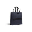 Walker Tote Bag Large Model [Navy Canvas and Black Calfskin]