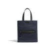 Walker Tote Bag Small Model [Navy Canvas and Black Soft Calfskin]