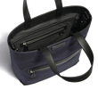 Walker Tote Bag Small Model [Navy Canvas and Black Soft Calfskin]